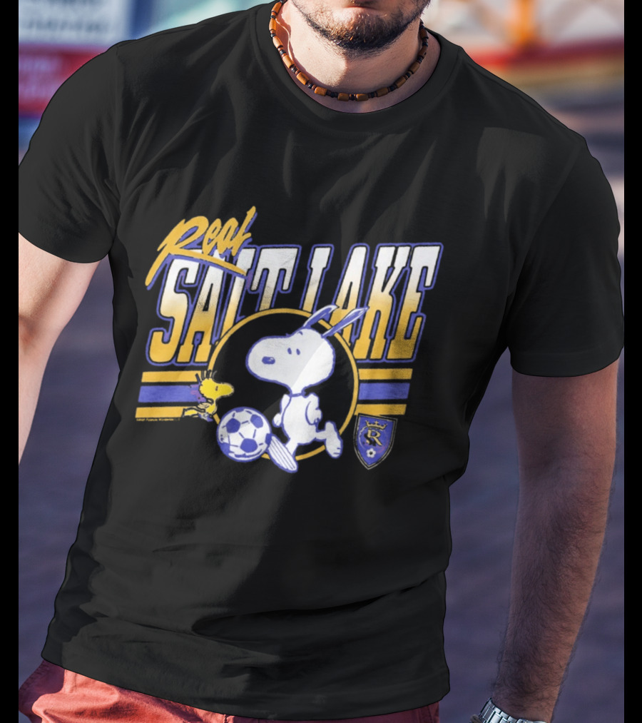 Real Salt Lake Snoopy Soccer Collaboration Peanuts Comic T-Shirt