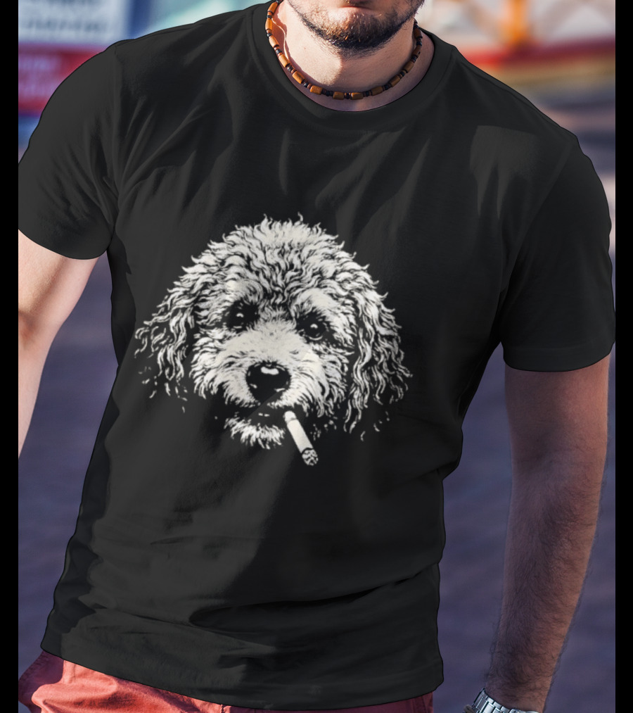 Smoking Goldendoodle Dog With Cigar T-Shirt