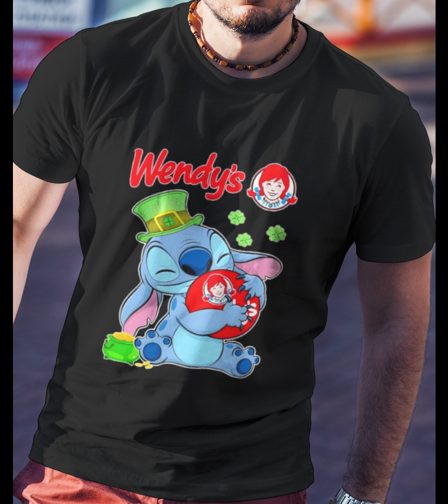 Wendy's Leprechaun Hat Stitch Hugging St Patricks Day T-Shirt