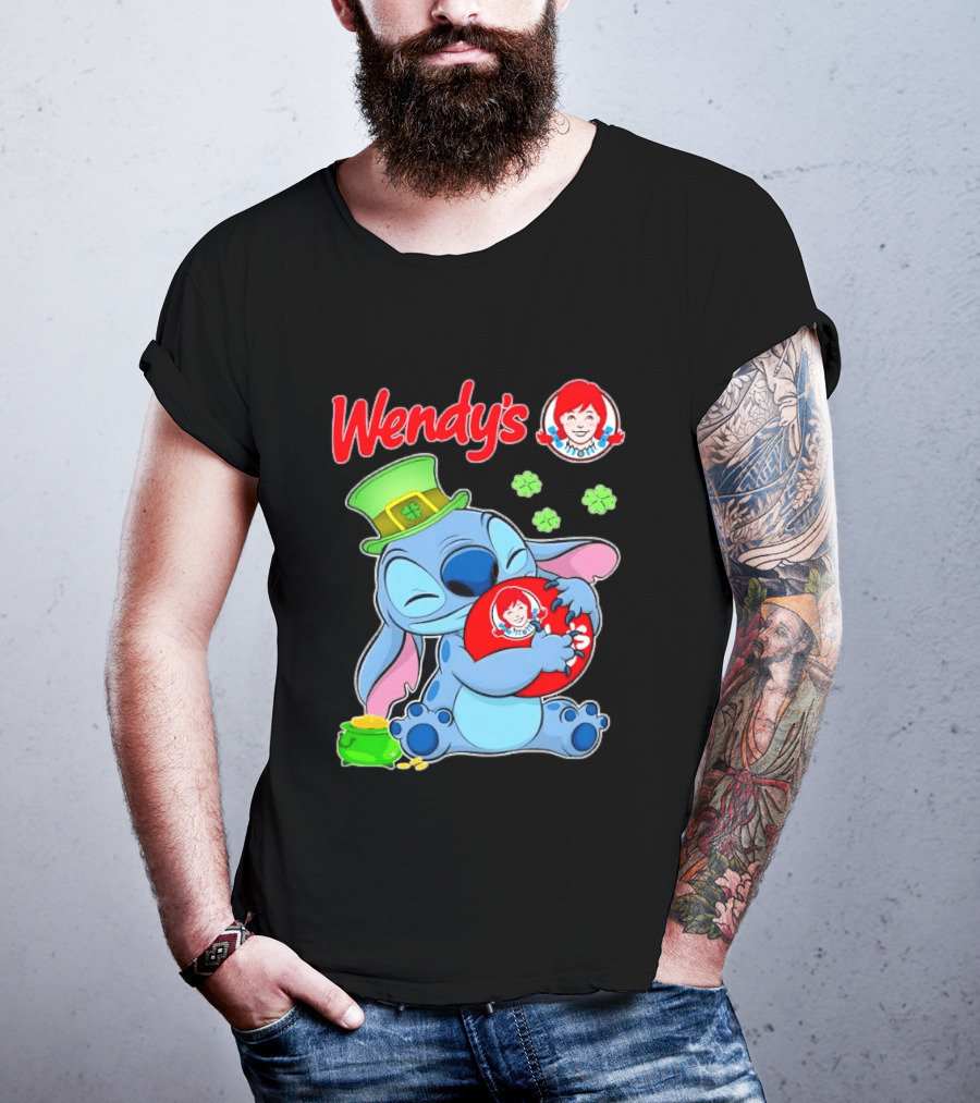 Wendy's Leprechaun Hat Stitch Hugging St Patricks Day T-Shirt