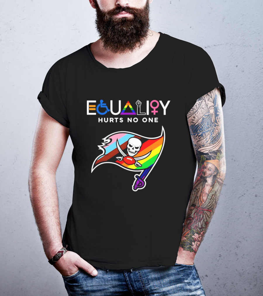Tampa Bay Buccaneers Equality Hurts No One LGBTQ Pride Flag T-Shirt