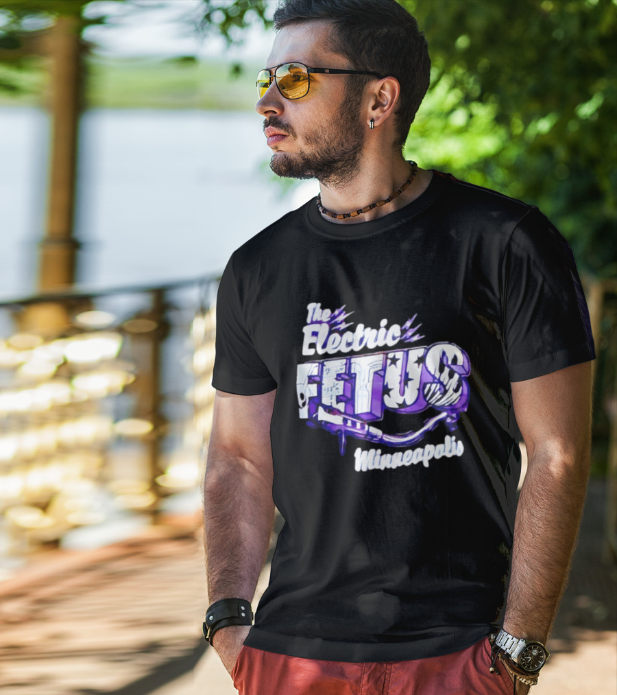 The Electric Fetus Minneapolis Purple Stars And Stripes T-Shirt