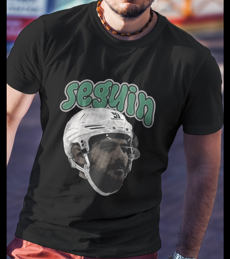 Seguin Dallas Stars Hockey Big Face T-Shirt