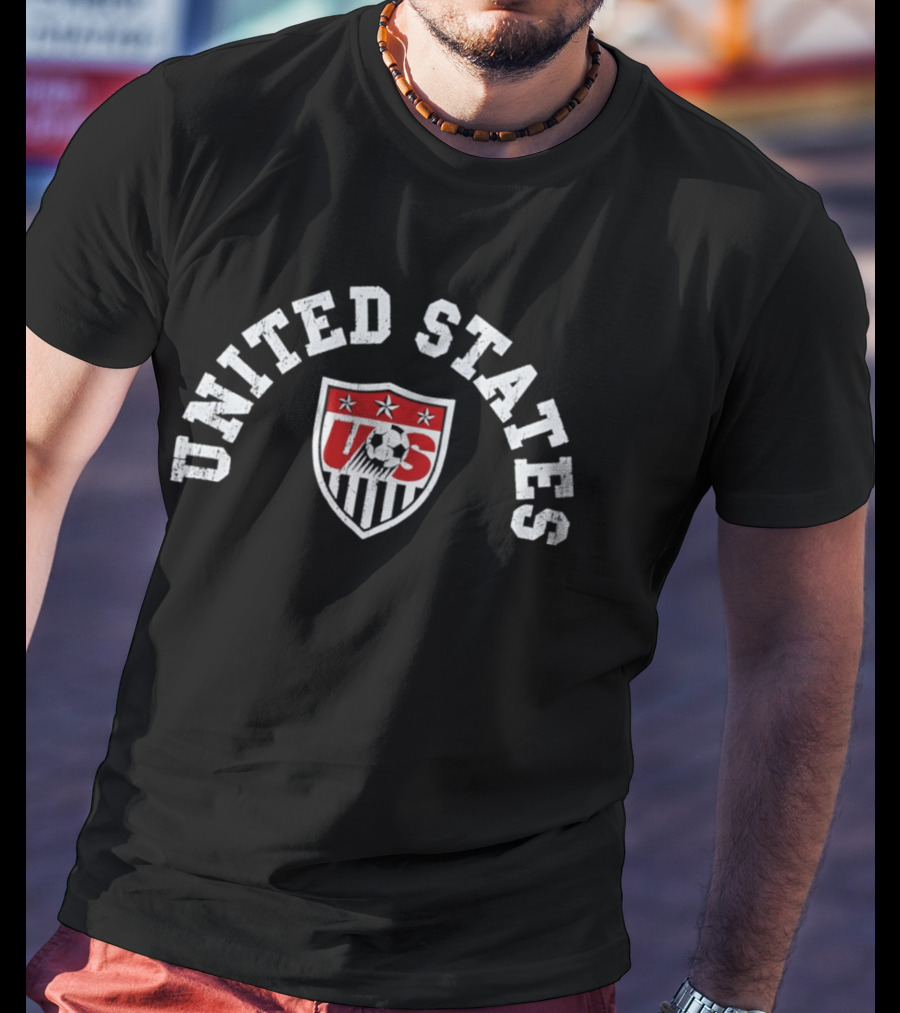 United States Soccer Crest US Stars And Stripes T-Shirt