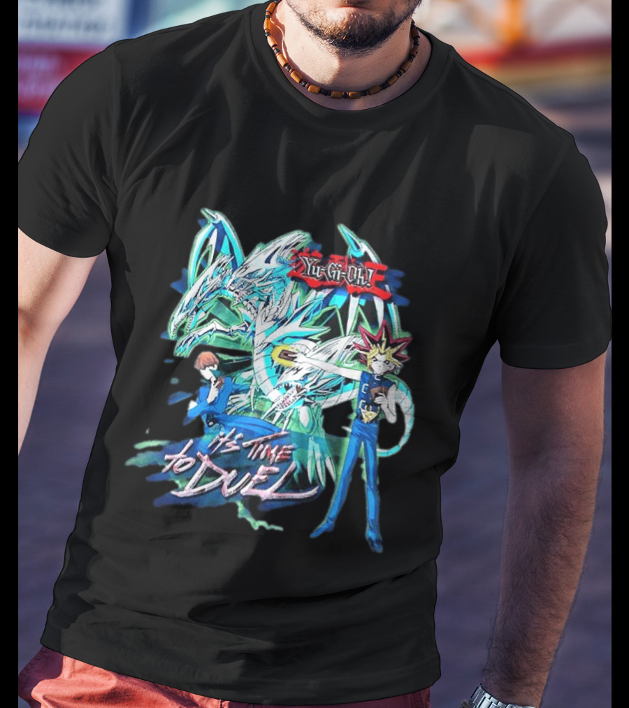 Yu Gi Oh Master Duel It's Time To Duel Blue Eyes White Dragon Yugi Kaiba T-Shirt