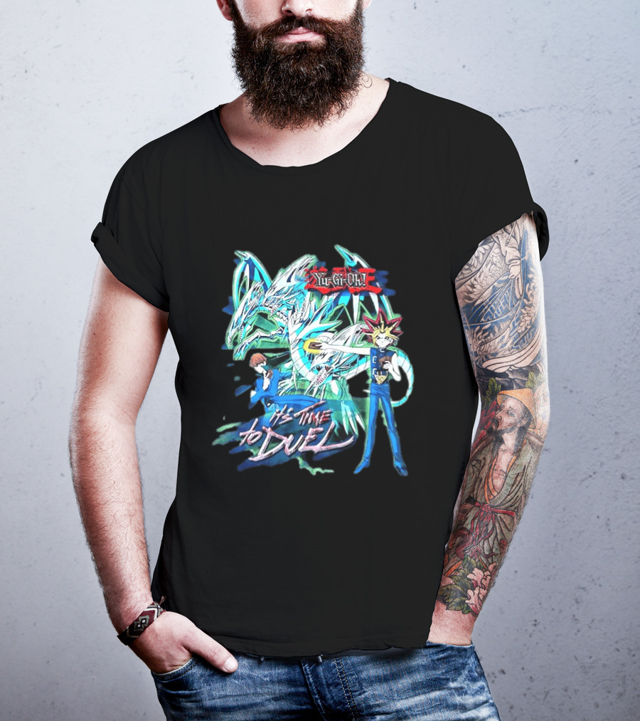 Yu Gi Oh Master Duel It's Time To Duel Blue Eyes White Dragon Yugi Kaiba T-Shirt