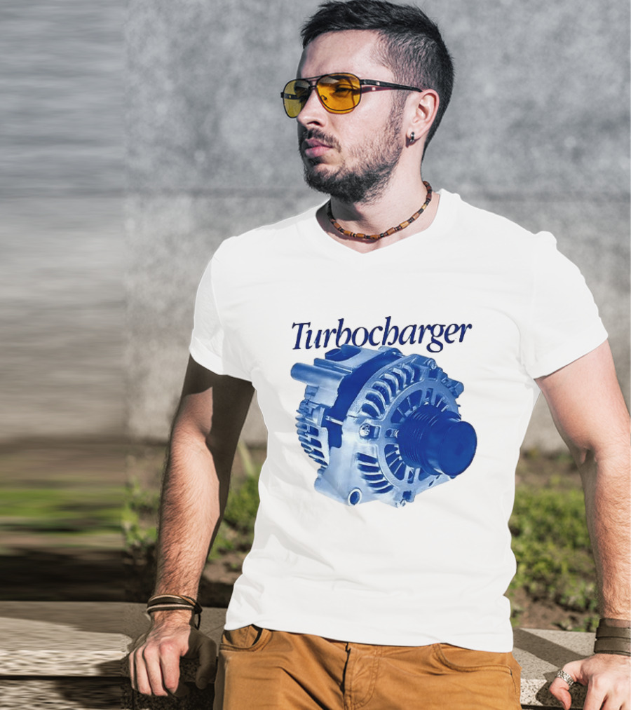 Turbocharger Alternator Blue Highlight T-Shirt