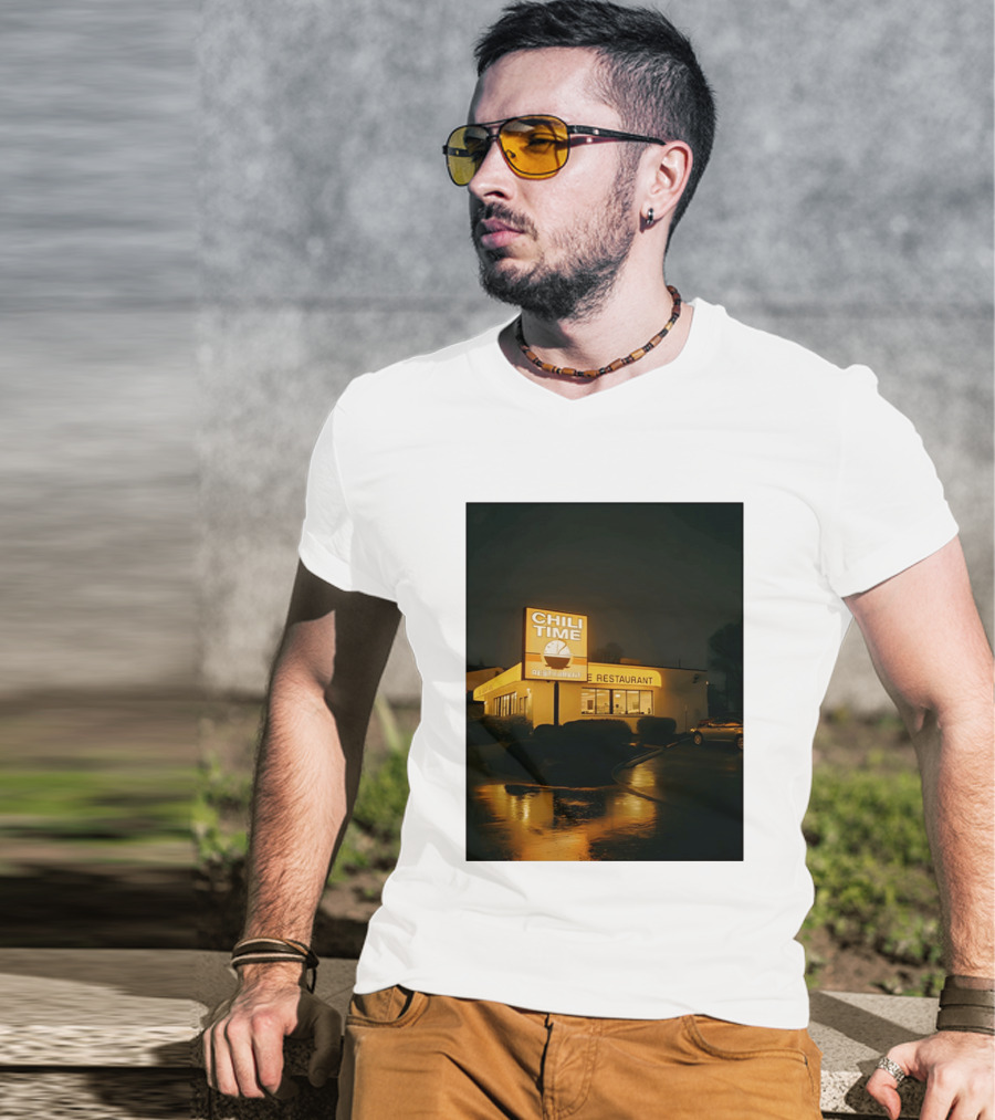 CHILI TIME Night Vibes Restaurant St Bernard Recreation Department T-Shirt