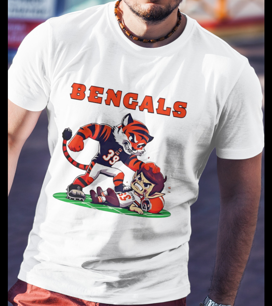 Cincinnati Bengals Rivals Cleveland Browns Cartoon T-Shirt