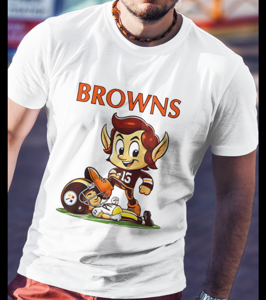 Cleveland Browns Victory Over Pittsburgh Steelers Rivalry Brownie T-Shirt