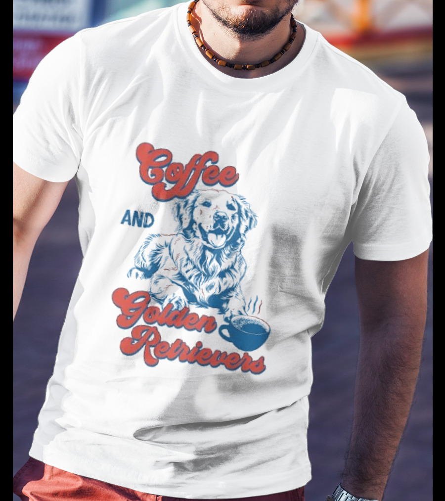 Coffee And Golden Retrievers Cozy Pet Lovers T-Shirt