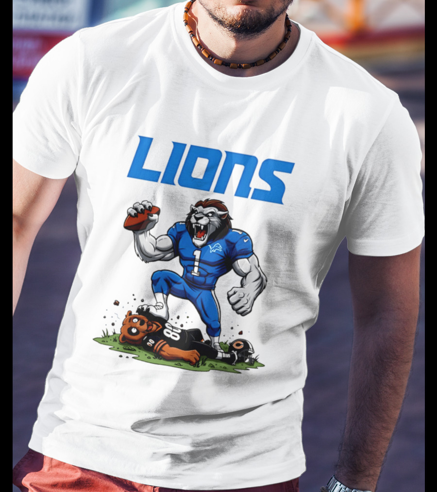Detroit Lions Beat Bears NFL Rivalries Showdown T-Shirt