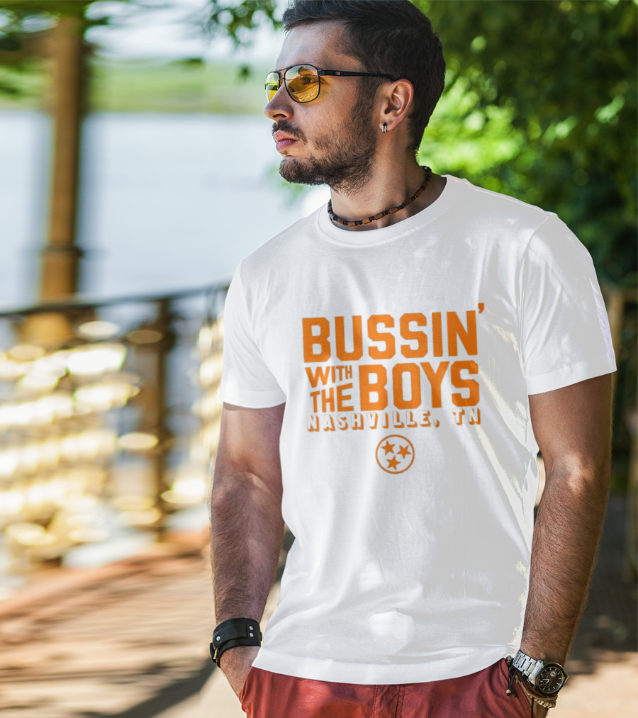 Bussin With The Boys Nashville TN Star Circle T-Shirt