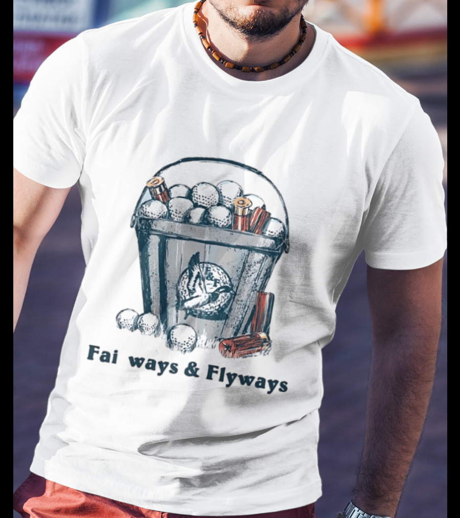 Fairways And Flyways Golf Ball Bucket With Shells T-Shirt