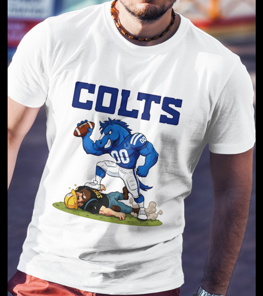 Colts Football Rivalry Humor Vs Steelers Comic T-Shirt