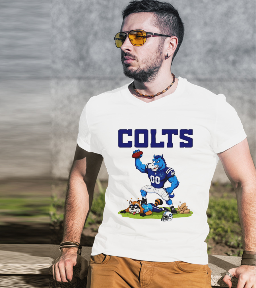 Indianapolis Colts Rivalry Over Tennessee Titans Cartoon T-Shirt