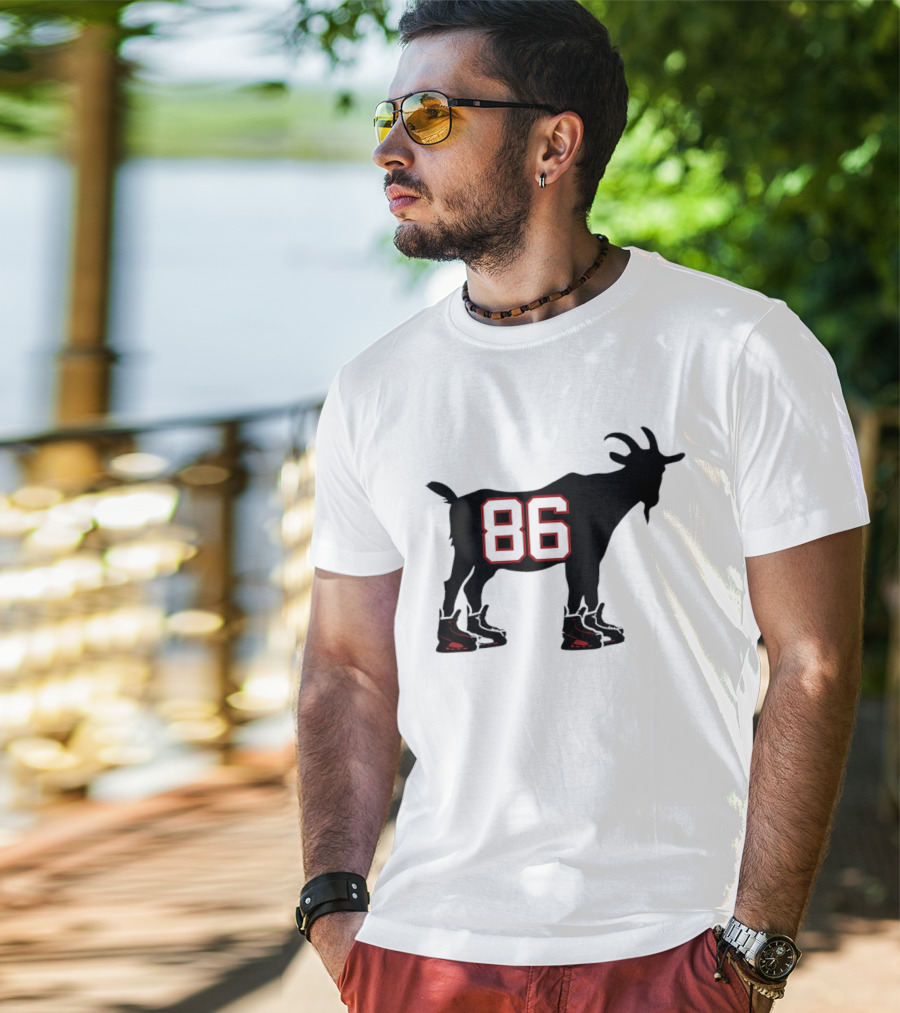 Jack Hughes GOAT 86 New Jersey Devils Tribute With Hockey Skates T-Shirt