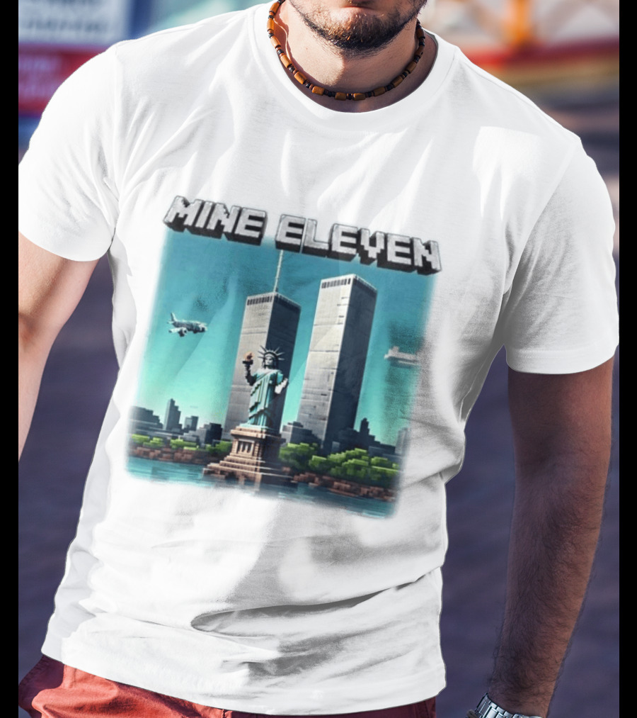 Mine Eleven Statue Of Liberty World Trade Center New York City T-Shirt