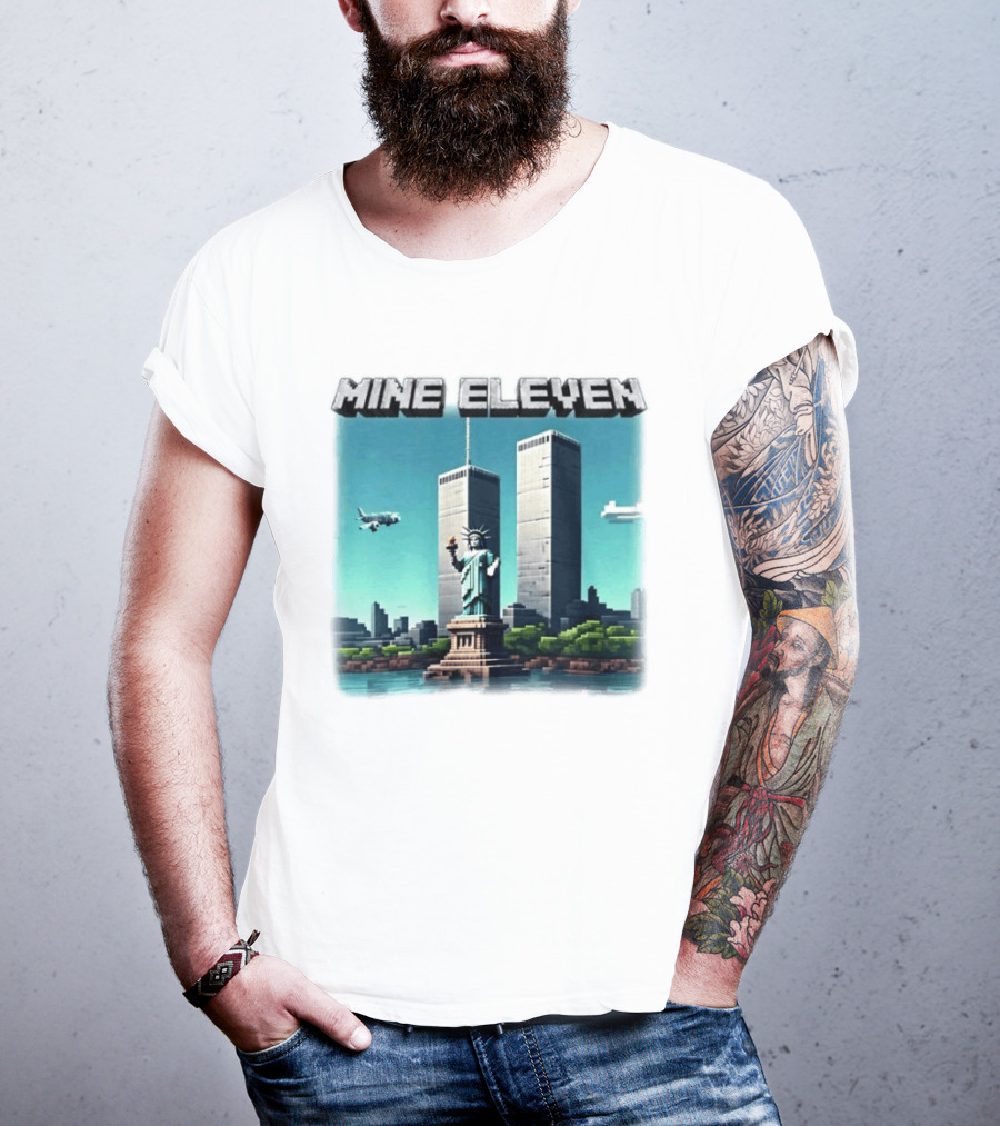 Mine Eleven Statue Of Liberty World Trade Center New York City T-Shirt