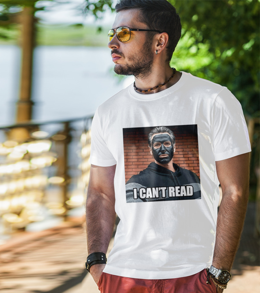 Newsom 2028 I Can't Read Mock Political Satire Meme T-Shirt