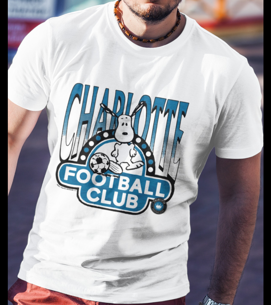 Peanuts Snoopy Charlotte Football Club Soccer Collaboration T-Shirt