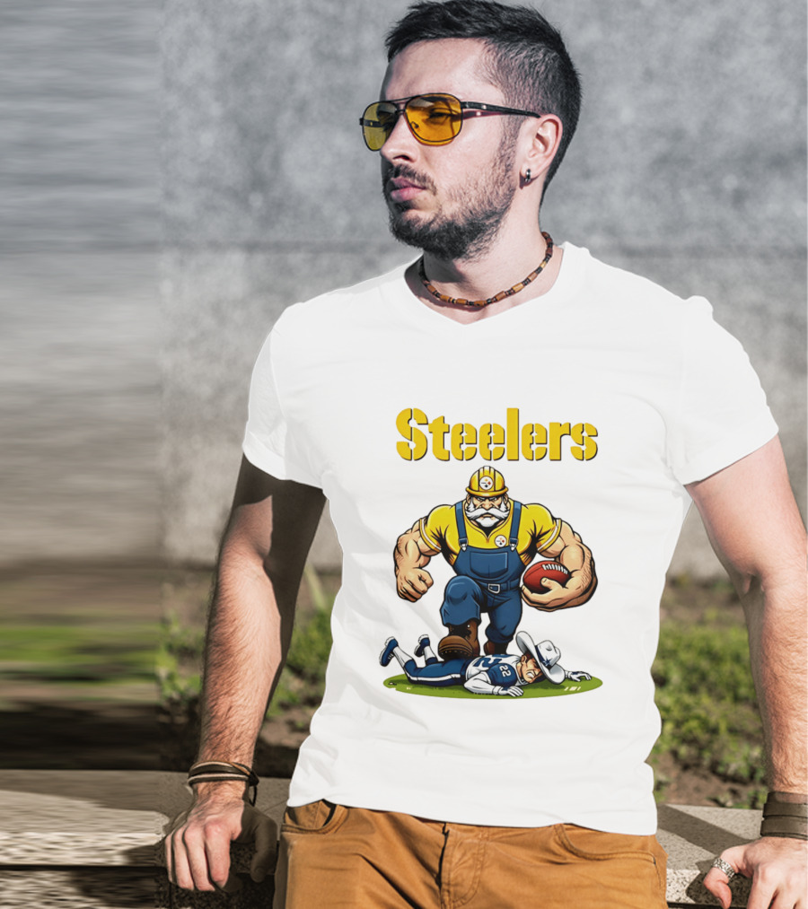Pittsburgh Steelers Vs Dallas Cowboys Rivalries Football Cartoon T-Shirt