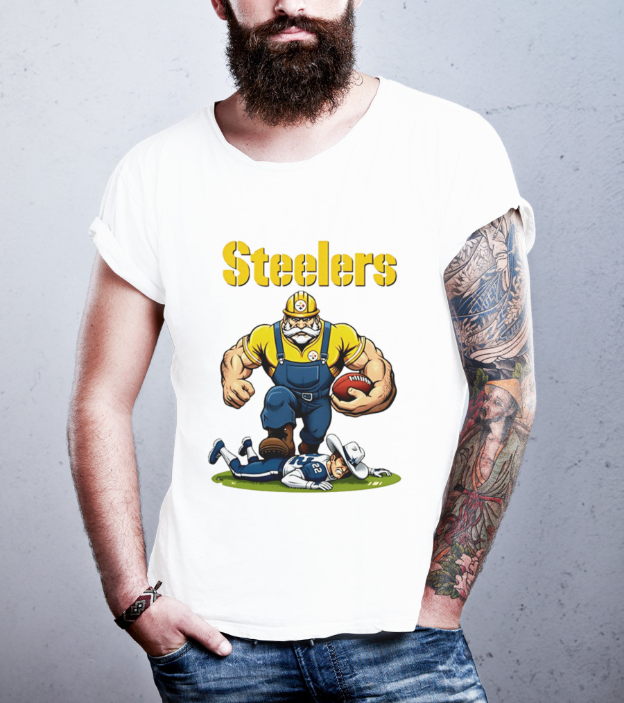 Pittsburgh Steelers Vs Dallas Cowboys Rivalries Football Cartoon T-Shirt