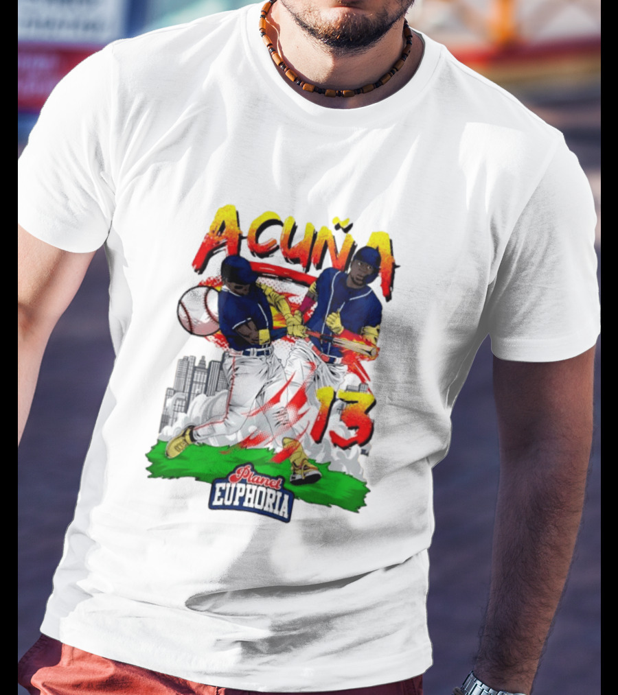 Ronald Acuña Jr Planet Euphoria Number 13 Baseball T-Shirt