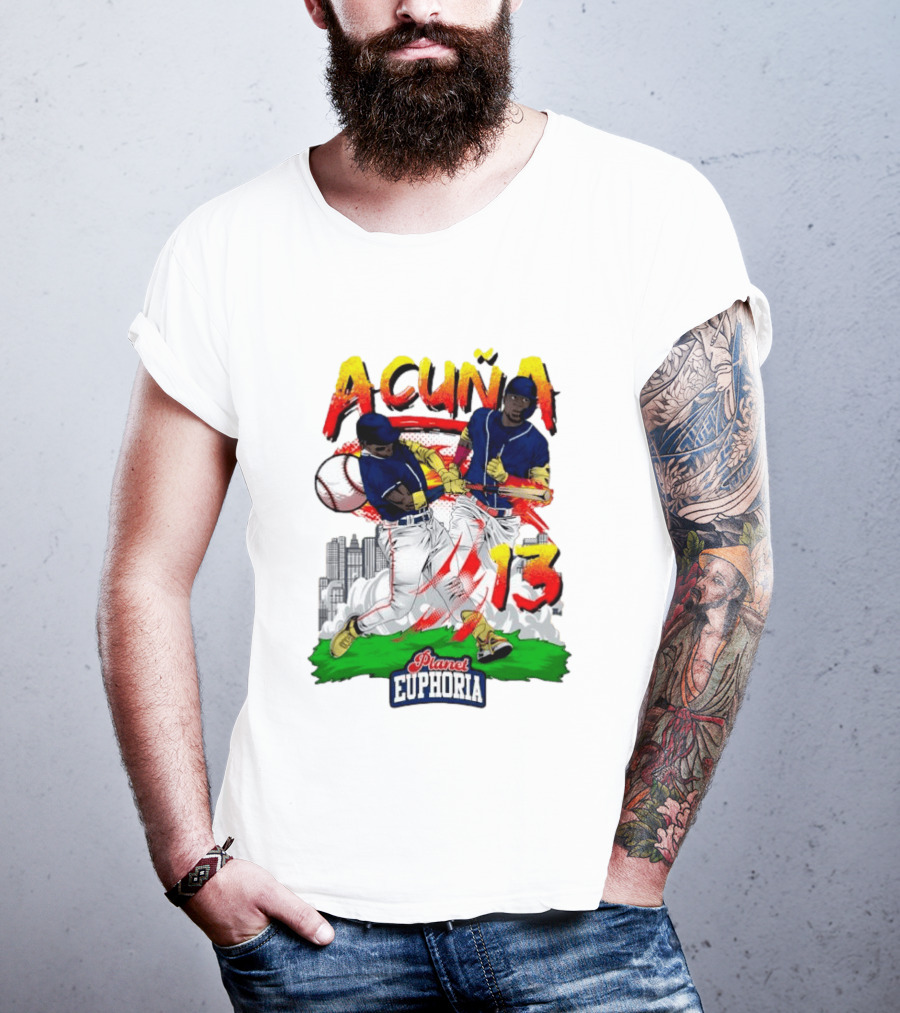 Ronald Acuña Jr Planet Euphoria Number 13 Baseball T-Shirt