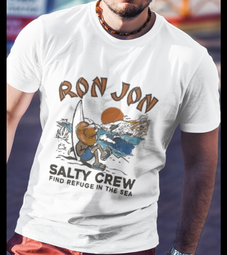 Salty Crew Ron Jon Find Refuge In The Sea Relaxation Scene T-Shirt