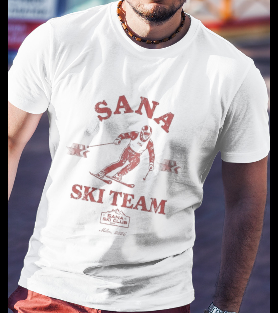 Sana Ski Team Milan 2026 Olympic Winter Sports Competition T-Shirt