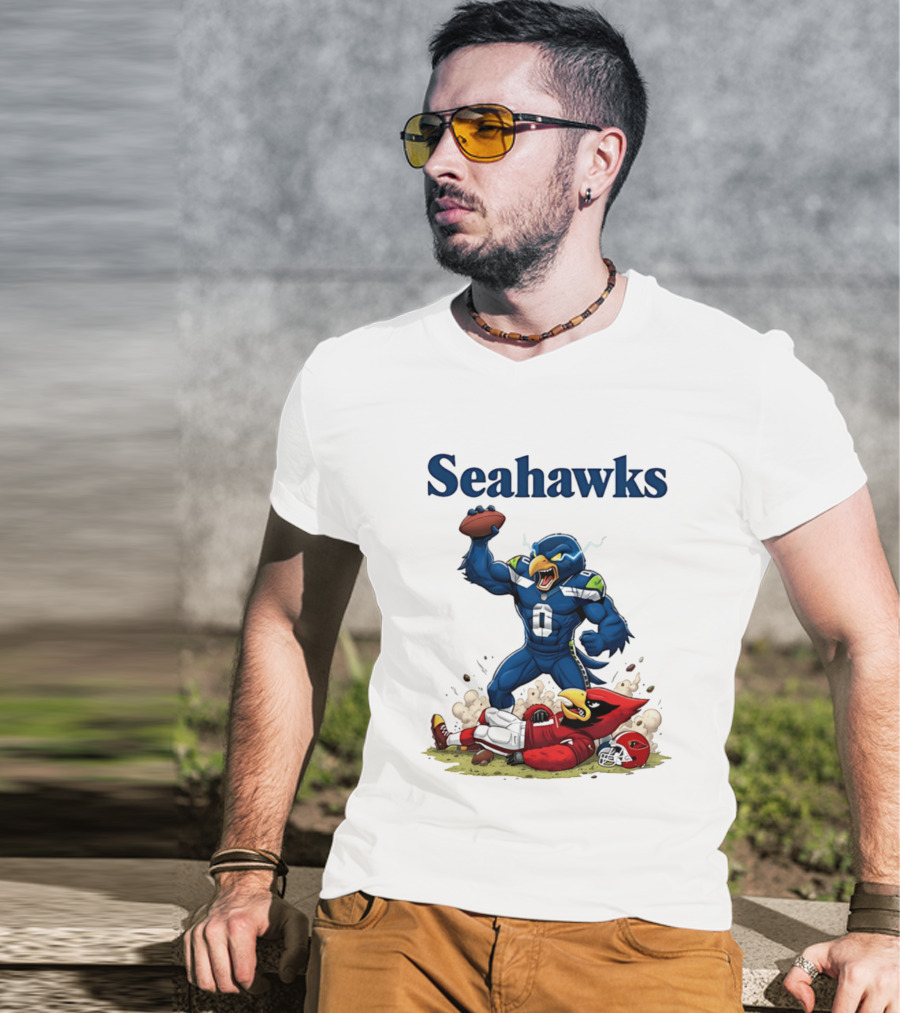 Seattle Seahawks Vs Arizona Cardinals Rivalry Victory Celebration T-Shirt