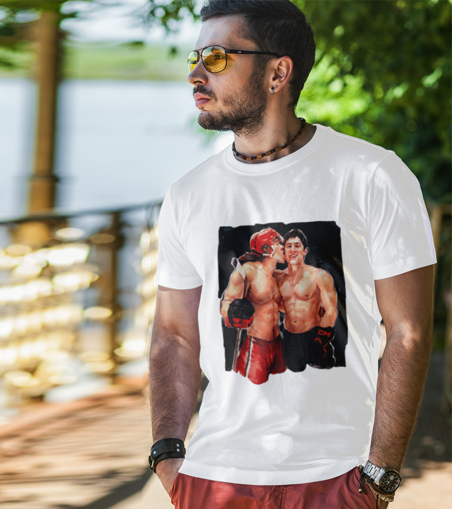 Shane Hollander Ilya Rosanov Gay Hockey Romance Painting T-Shirt