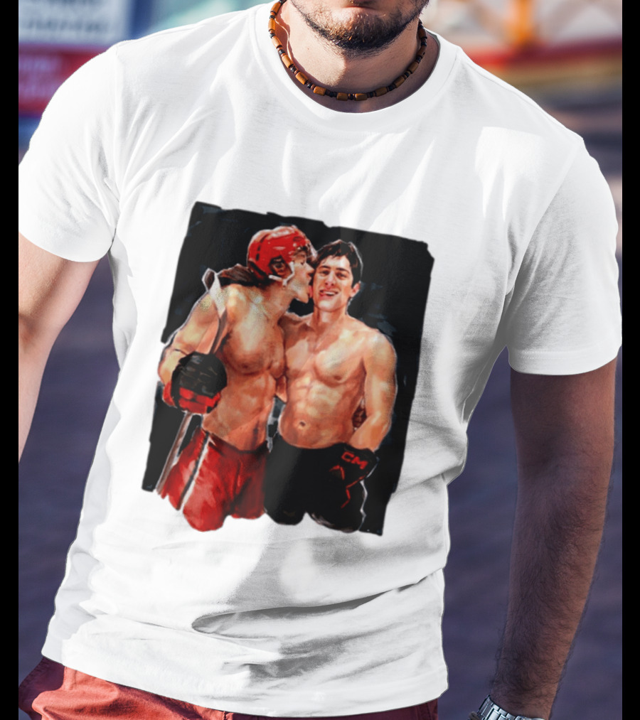 Shane Hollander Ilya Rosanov Gay Hockey Romance Painting T-Shirt