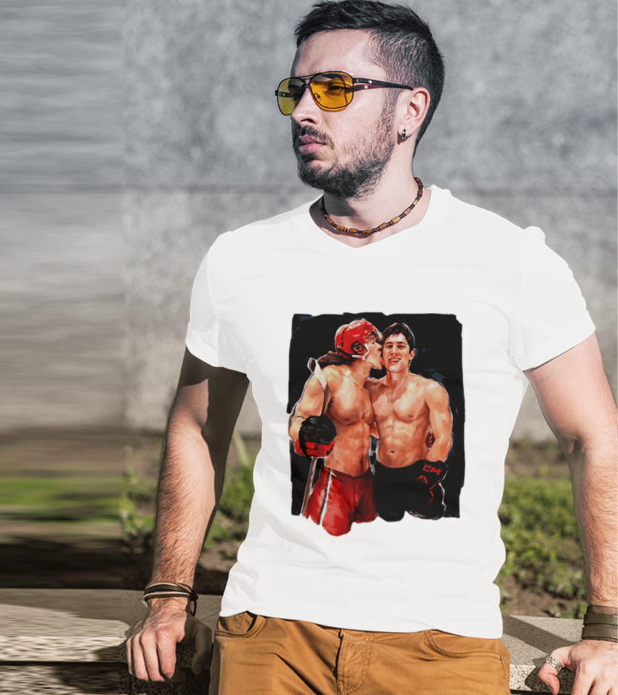 Shane Hollander Ilya Rosanov Gay Hockey Romance Painting T-Shirt
