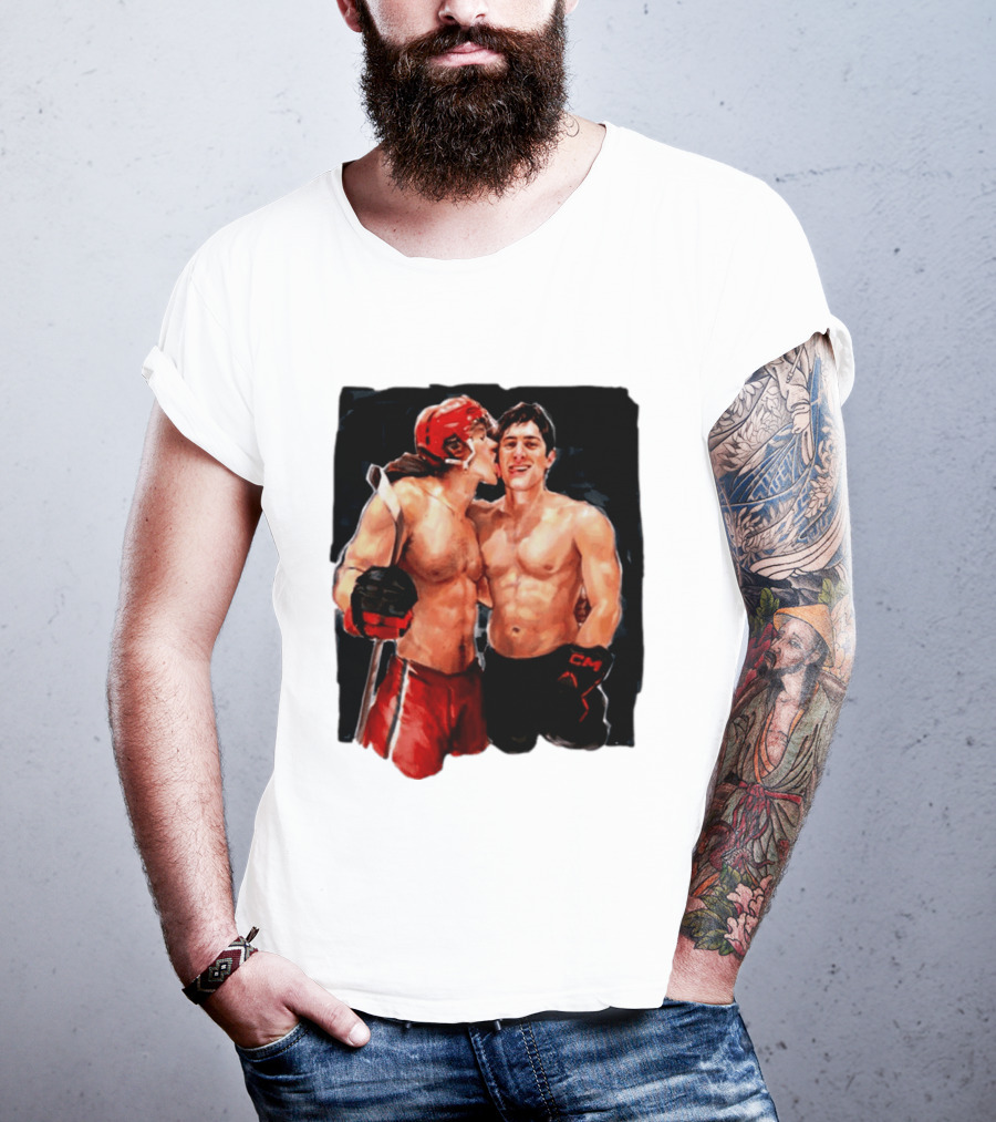Shane Hollander Ilya Rosanov Gay Hockey Romance Painting T-Shirt