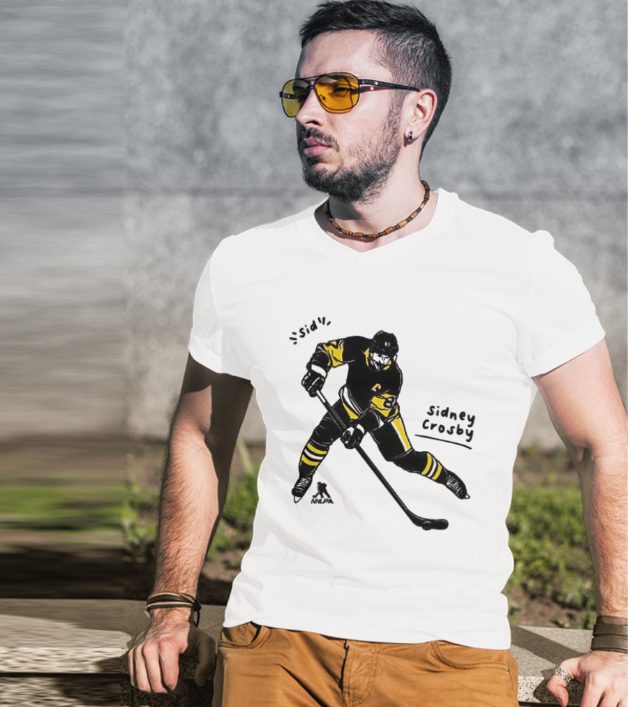 Sidney Crosby Pittsburgh Penguins Hockey Sid Cartoon Player T-Shirt