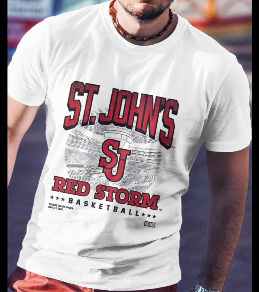 St. John's Red Storm SJ Basketball 2026 Arena T-Shirt