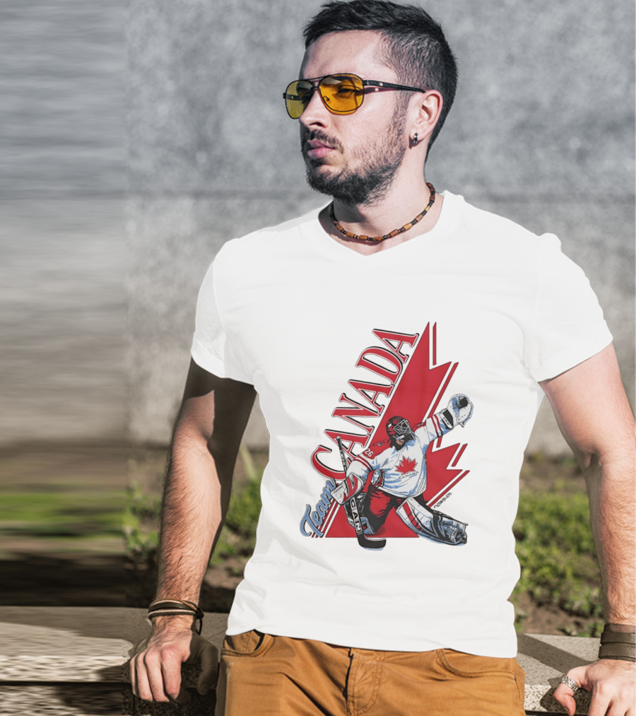 Team Canada Hockey Goalie Maple Leaf T-Shirt