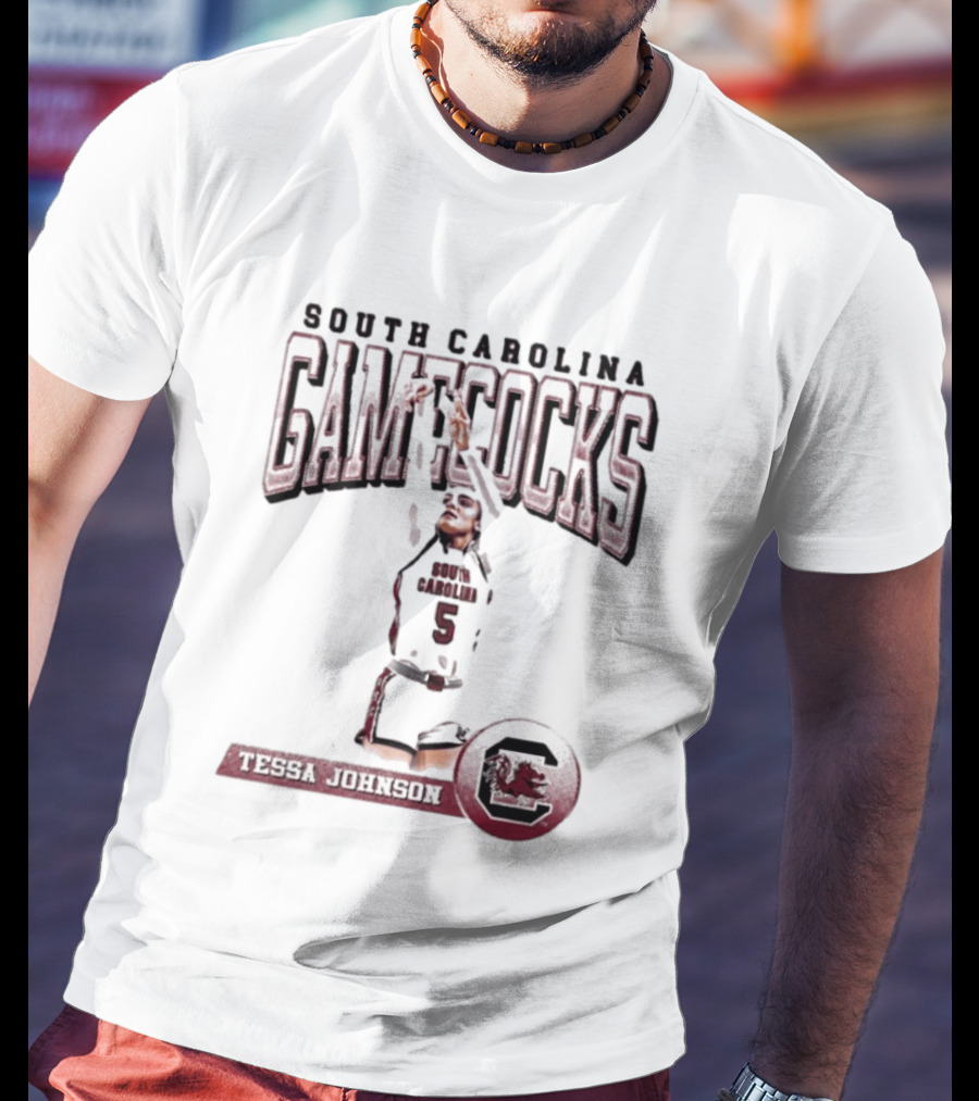 South Carolina Gamecocks Tessa Johnson WNBA Player Basketball Team T-Shirt
