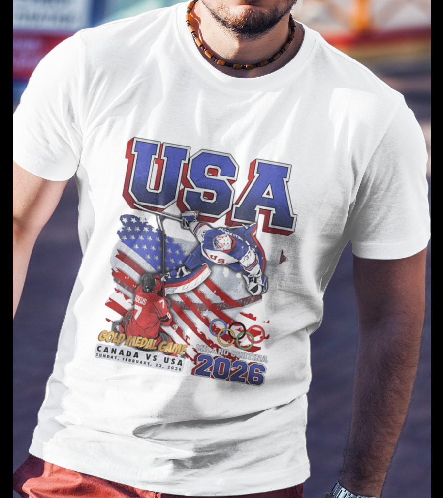 USA Hockey Gold Medal Game Canada Vs USA Milano Cortina 2026 T-Shirt
