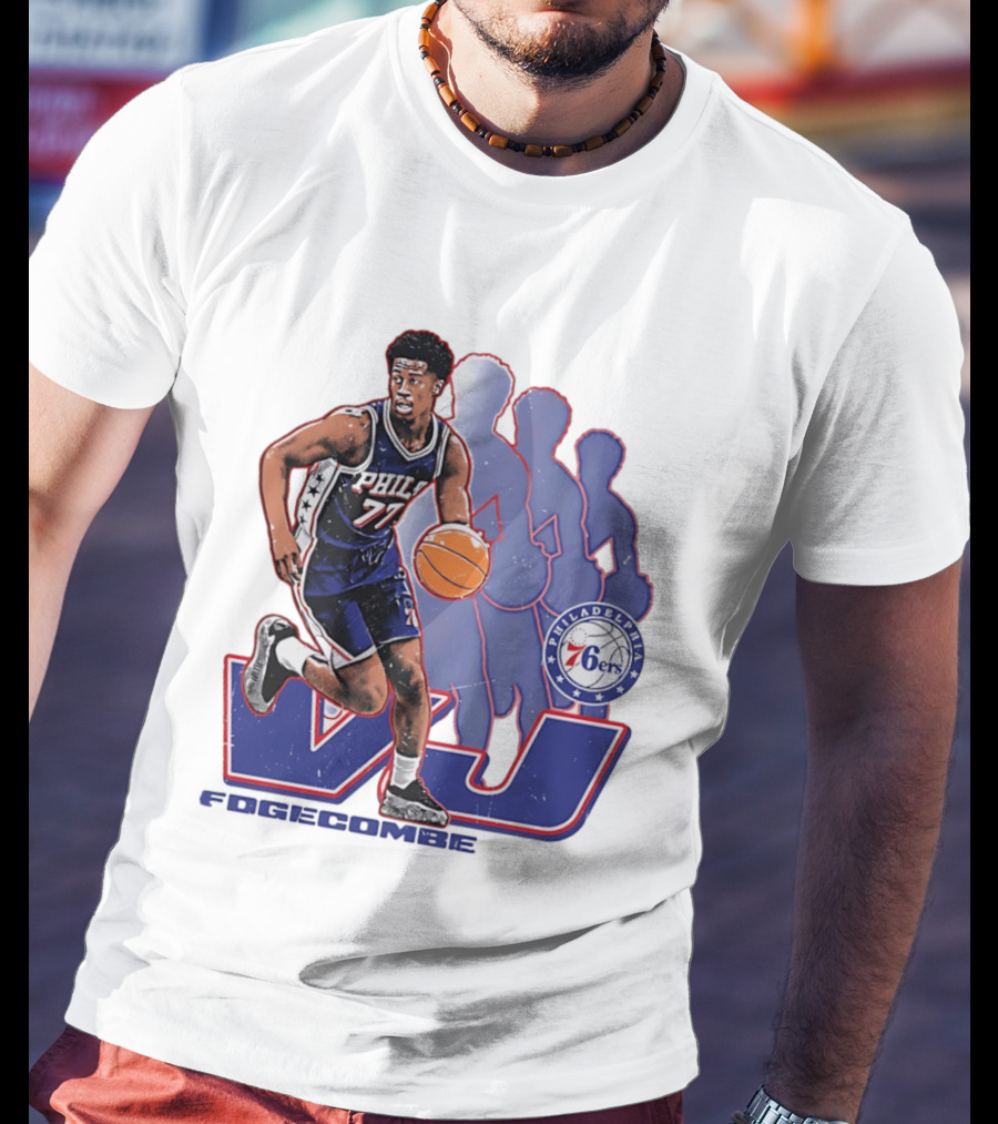 Philadelphia 76ers VJ Edgecombe Basketball Action T-Shirt