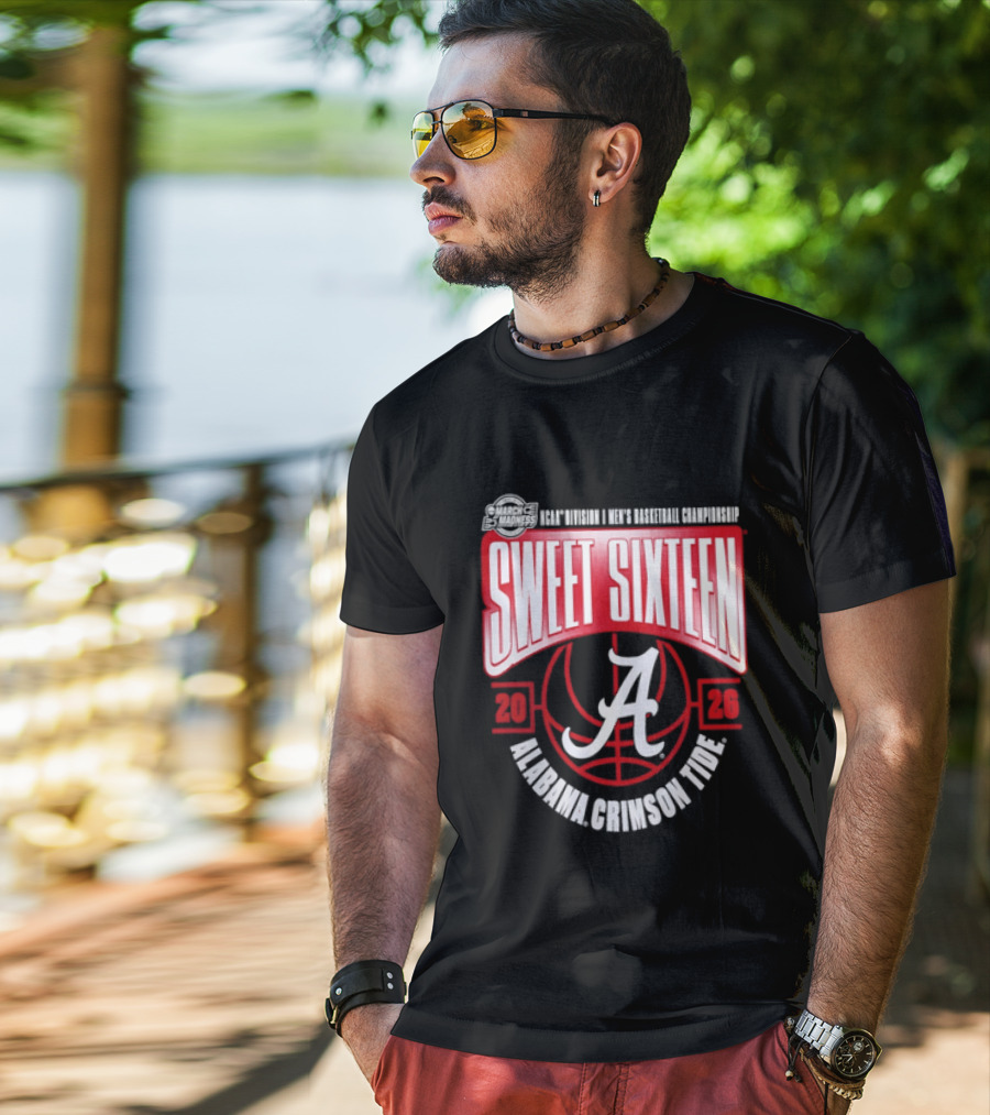 2026 Alabama Crimson Tide NCAA Men's Basketball Sweet Sixteen March Madness T-Shirt
