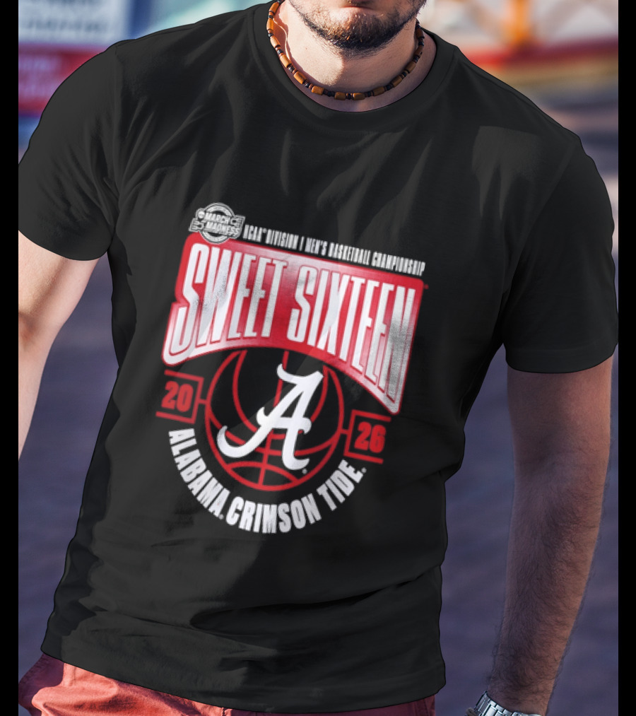 2026 Alabama Crimson Tide NCAA Men's Basketball Sweet Sixteen March Madness T-Shirt