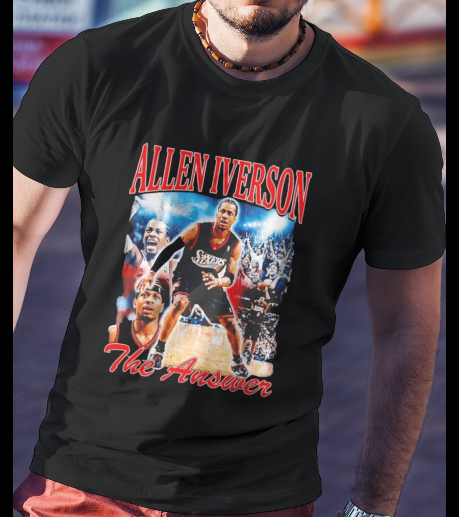 Allen Iverson The Answer Philadelphia 76ers NBA Hardwood Classics T-Shirt