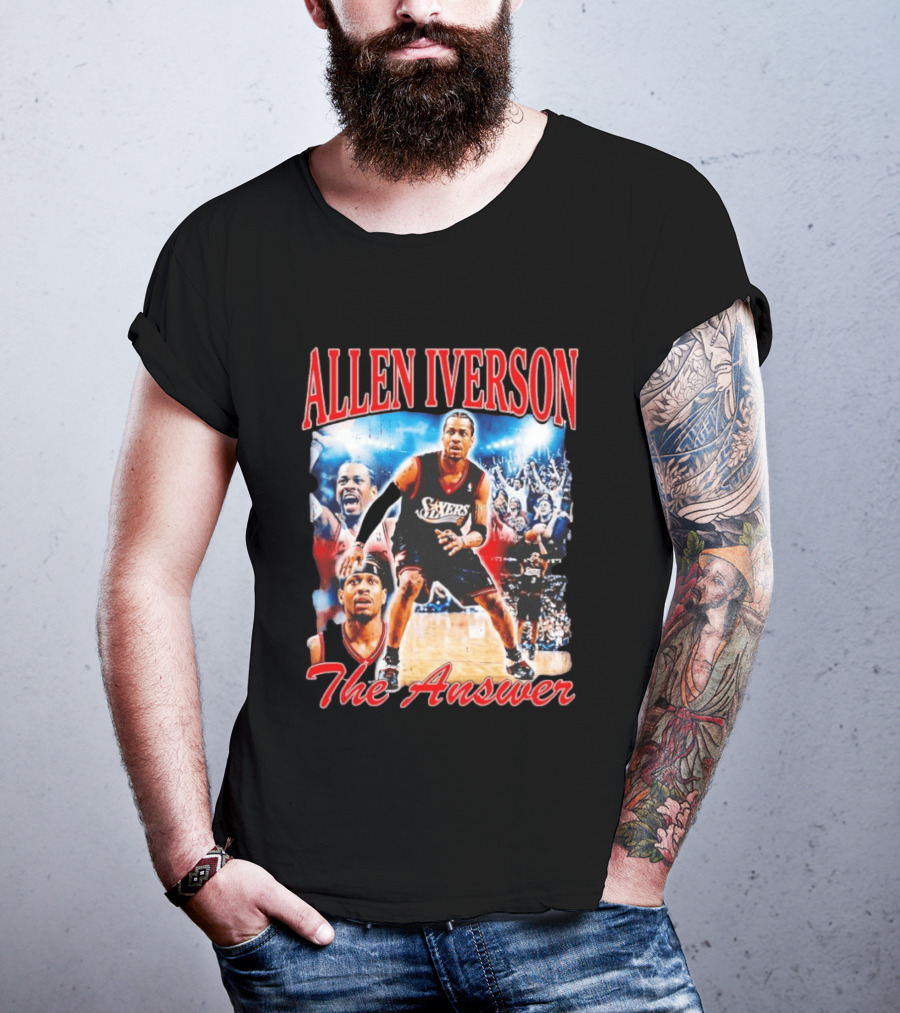 Allen Iverson The Answer Philadelphia 76ers NBA Hardwood Classics T-Shirt