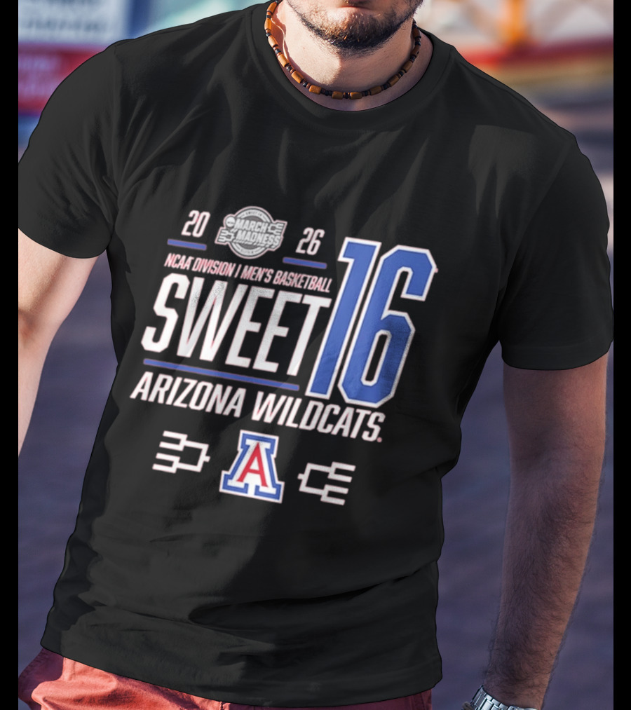 2026 NCAA Men's Basketball March Madness Sweet 16 Arizona Wildcats T-Shirt