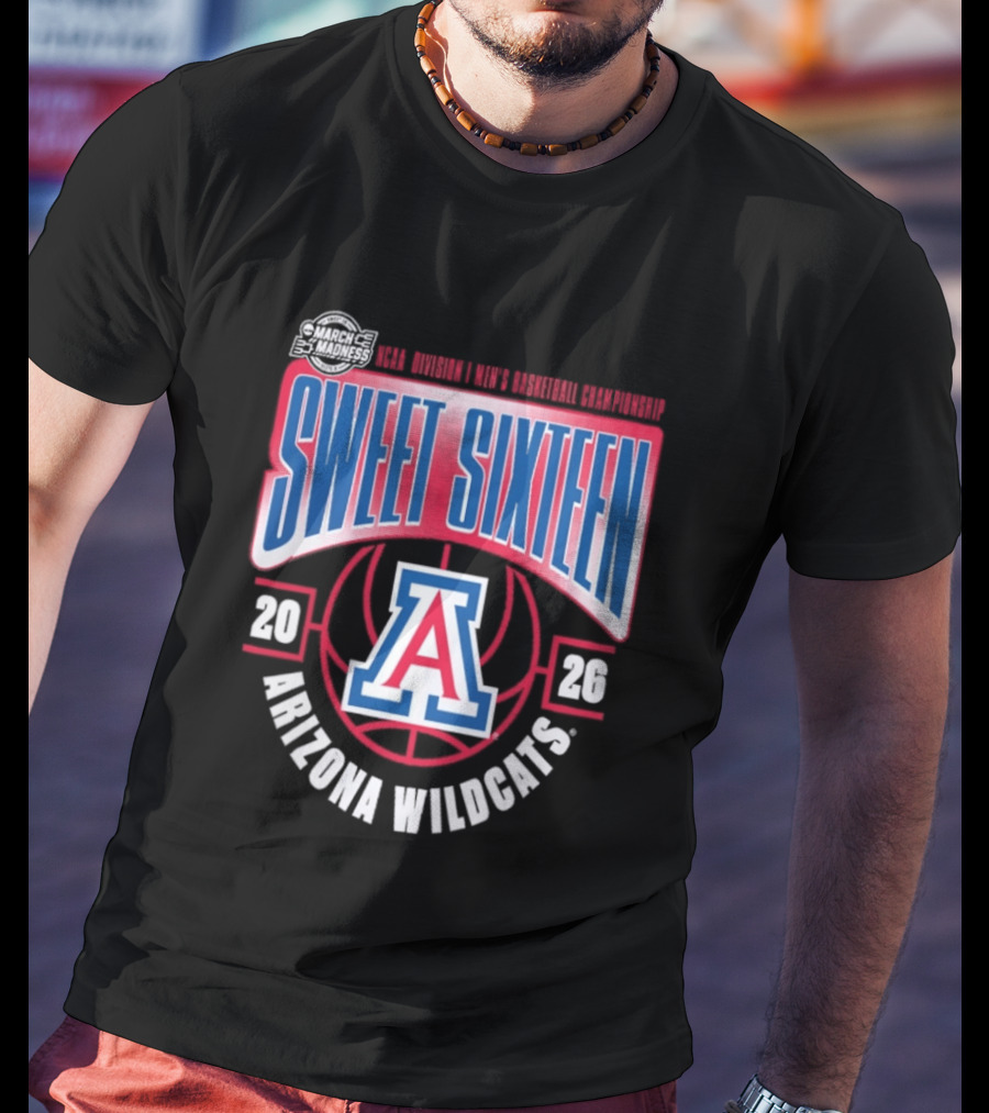 2026 Arizona Wildcats NCAA Sweet Sixteen March Madness Basketball Tournament T-Shirt
