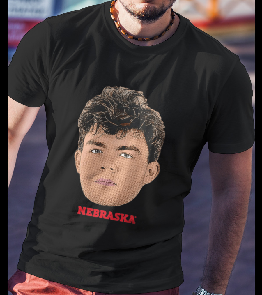 Henry Burt Nebraska Cornhuskers Big Head Face Cutout T-Shirt