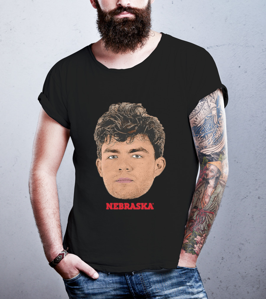 Henry Burt Nebraska Cornhuskers Big Head Face Cutout T-Shirt